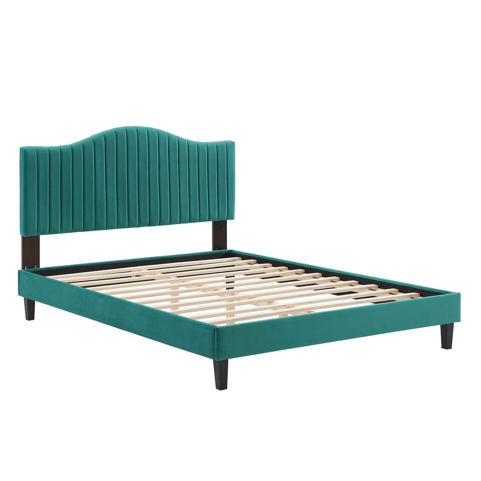 Juniper Channel Tufted Performance Velvet King Platform Bed by Modway