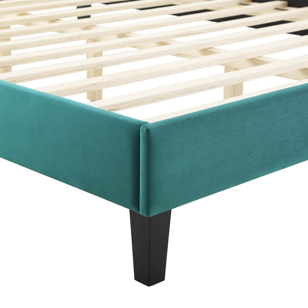 Juniper Channel Tufted Performance Velvet King Platform Bed by Modway