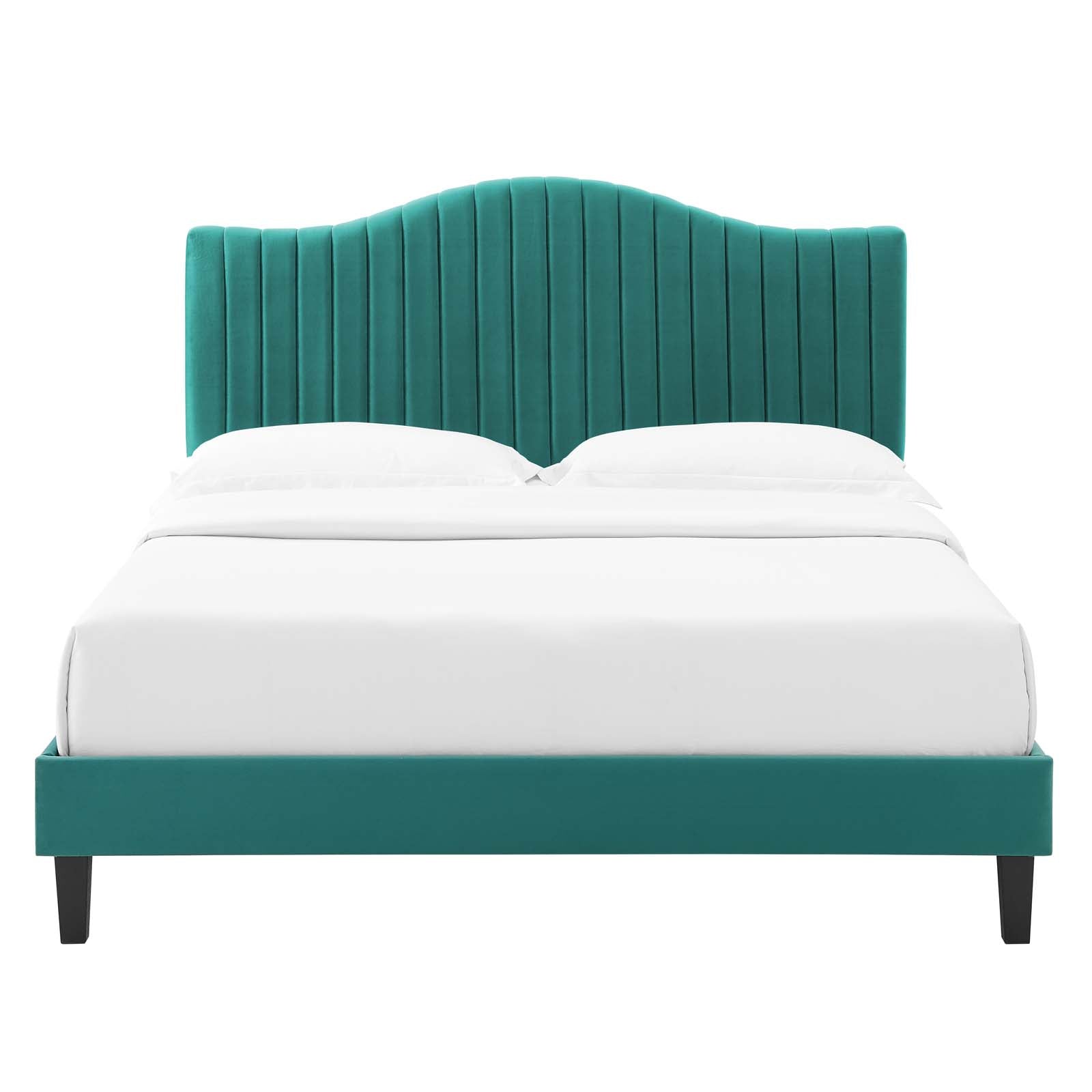 Juniper Channel Tufted Performance Velvet King Platform Bed by Modway