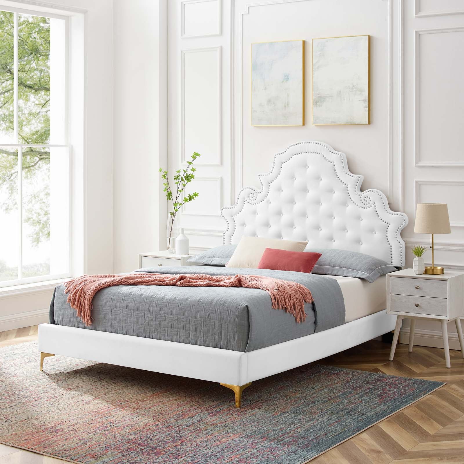 Gwyneth Tufted Performance Velvet Twin Platform Bed by Modway