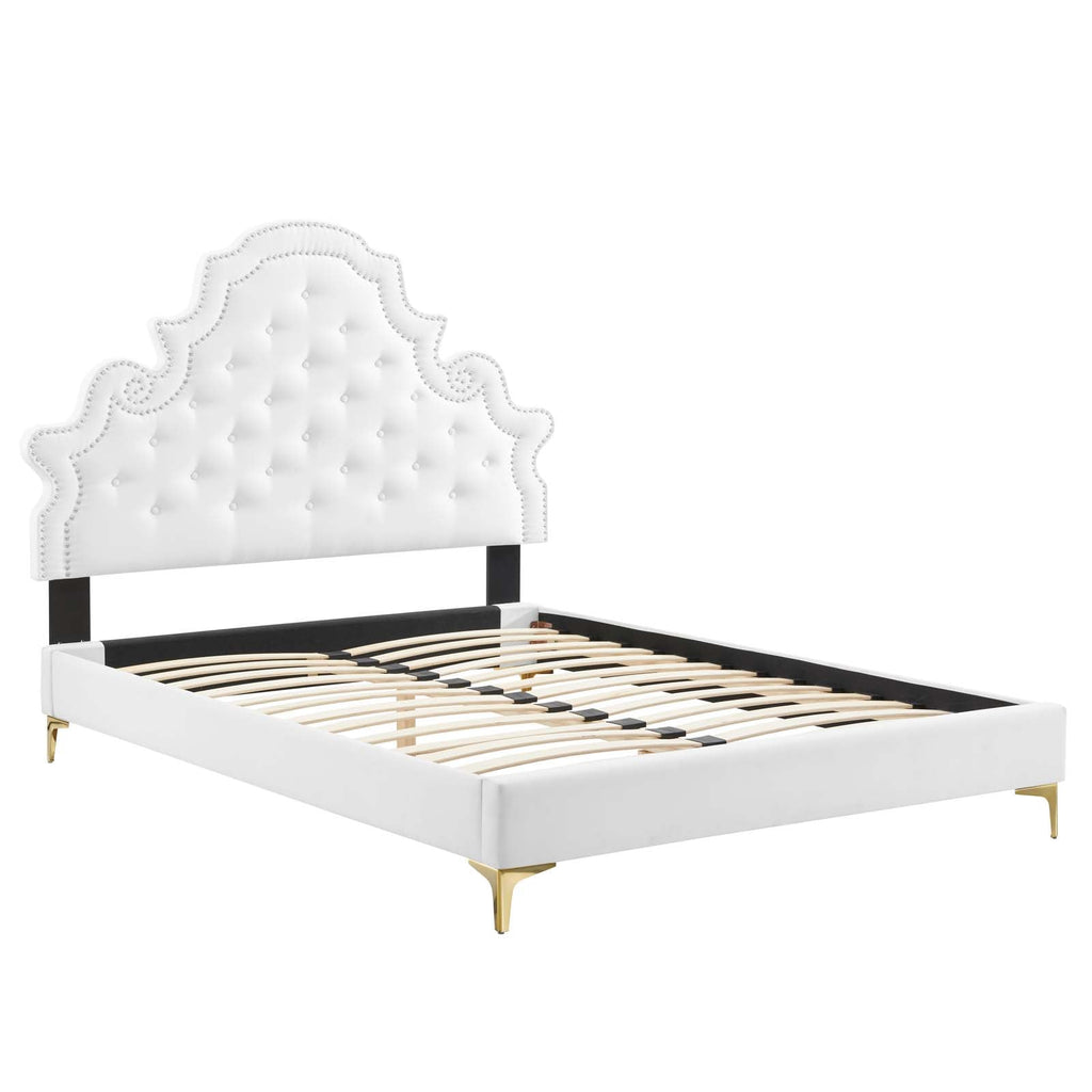 Gwyneth Tufted Performance Velvet Twin Platform Bed by Modway