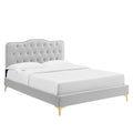 Amber Tufted Performance Velvet Twin Platform Bed by Modway