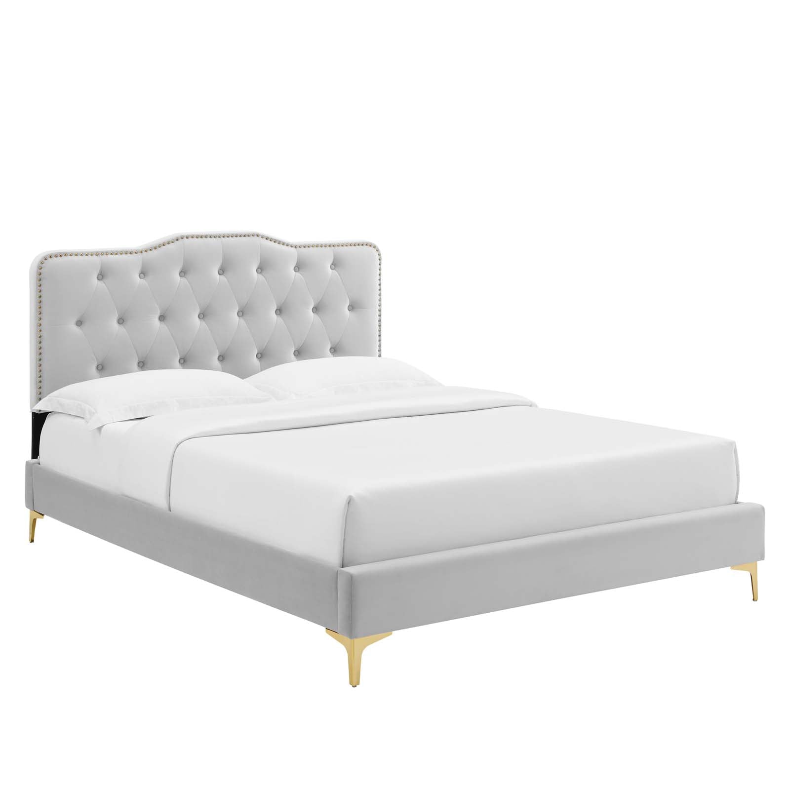 Amber Tufted Performance Velvet Twin Platform Bed by Modway