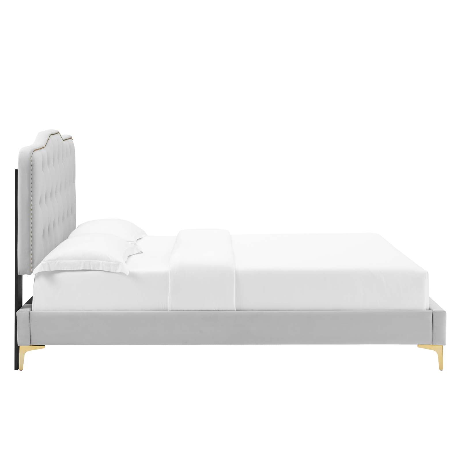 Amber Tufted Performance Velvet Twin Platform Bed by Modway