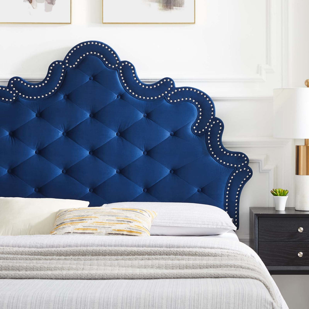 Sasha Button-Tufted Performance Velvet Twin Bed by Modway