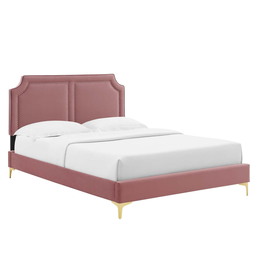 Novi Performance Velvet Twin Bed by Modway