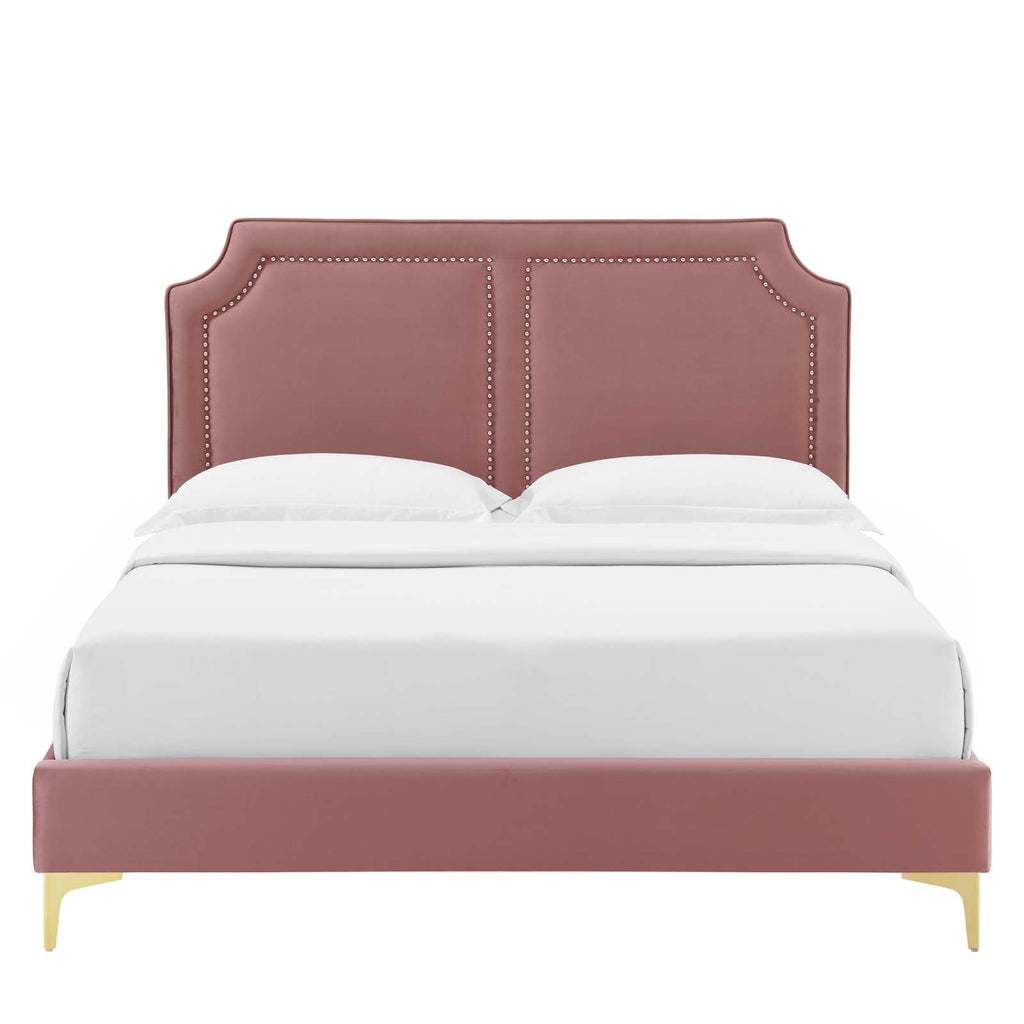 Novi Performance Velvet Twin Bed by Modway