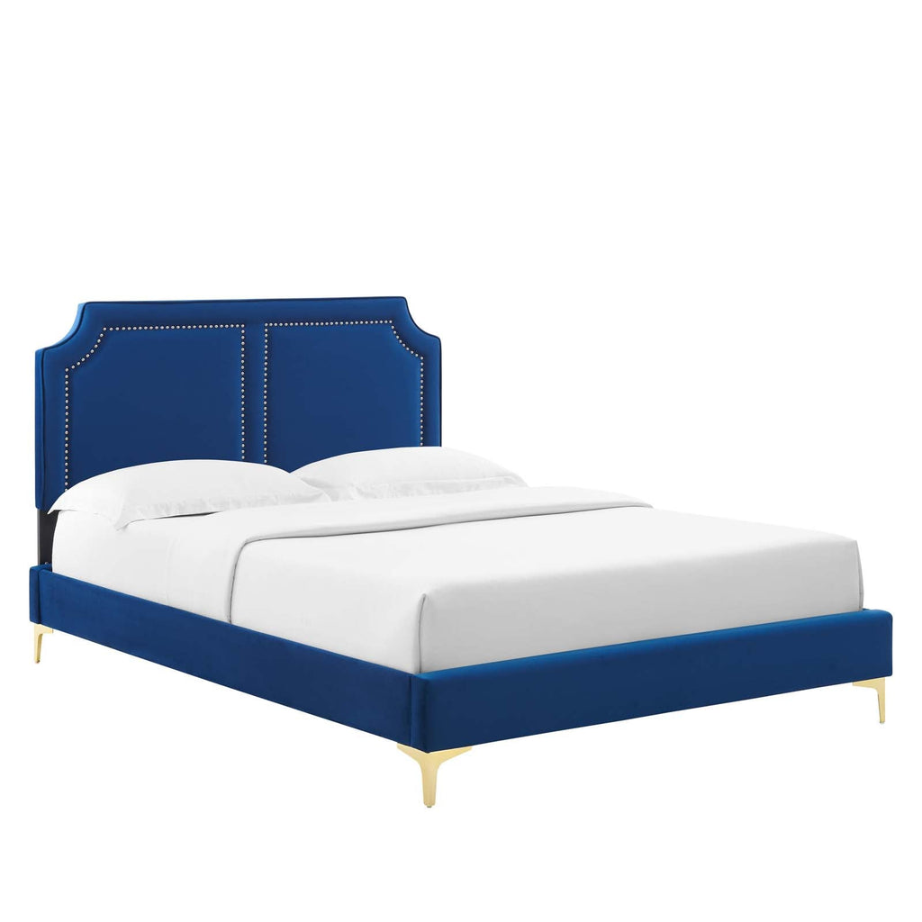 Novi Performance Velvet Twin Bed by Modway