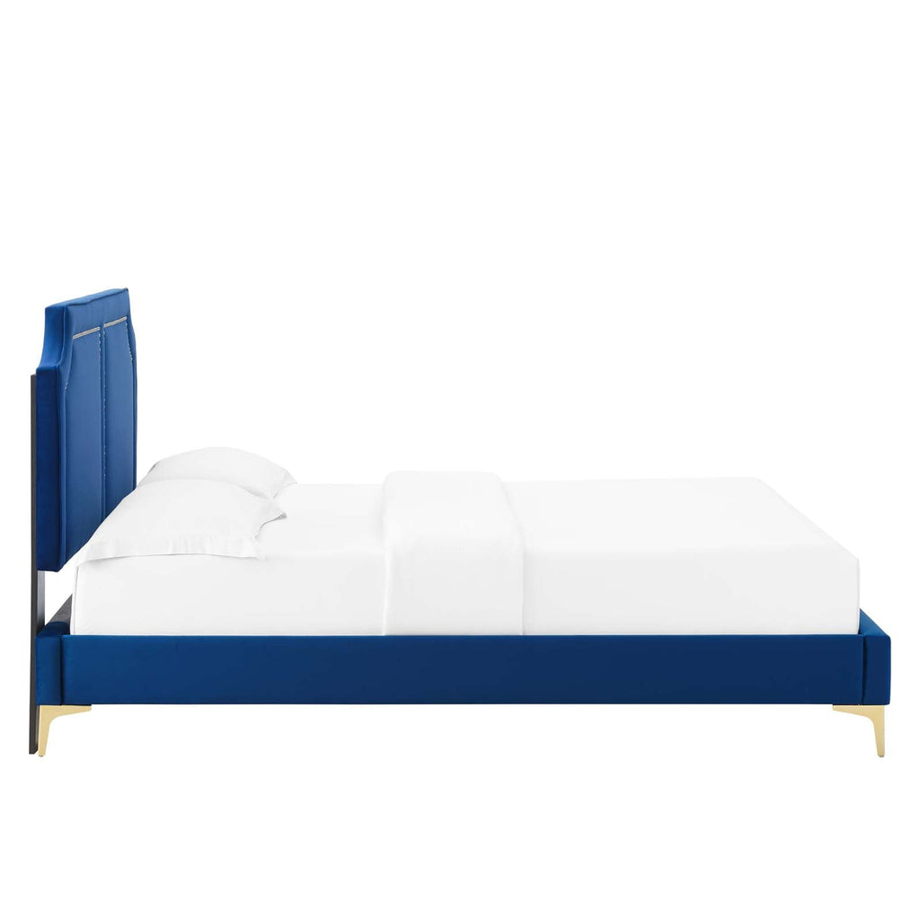 Novi Performance Velvet Twin Bed by Modway