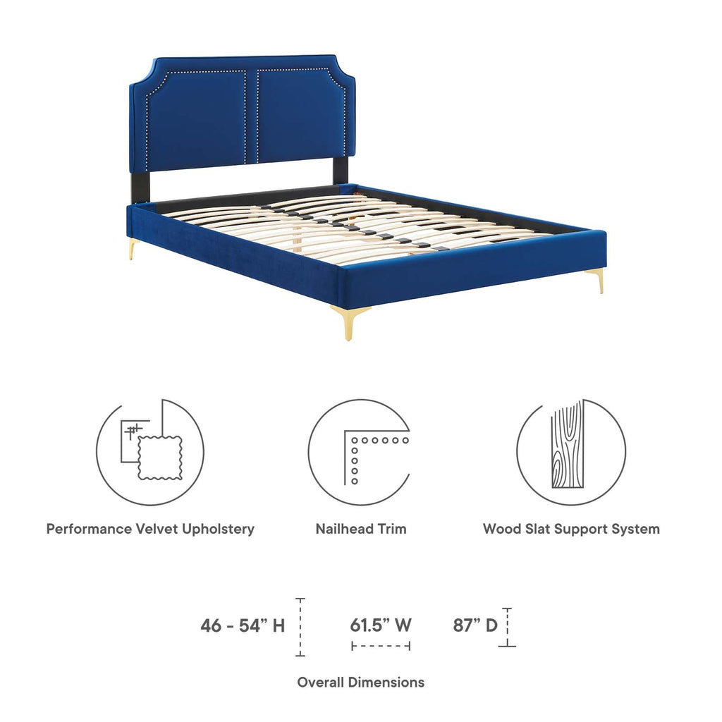 Novi Performance Velvet Twin Bed by Modway