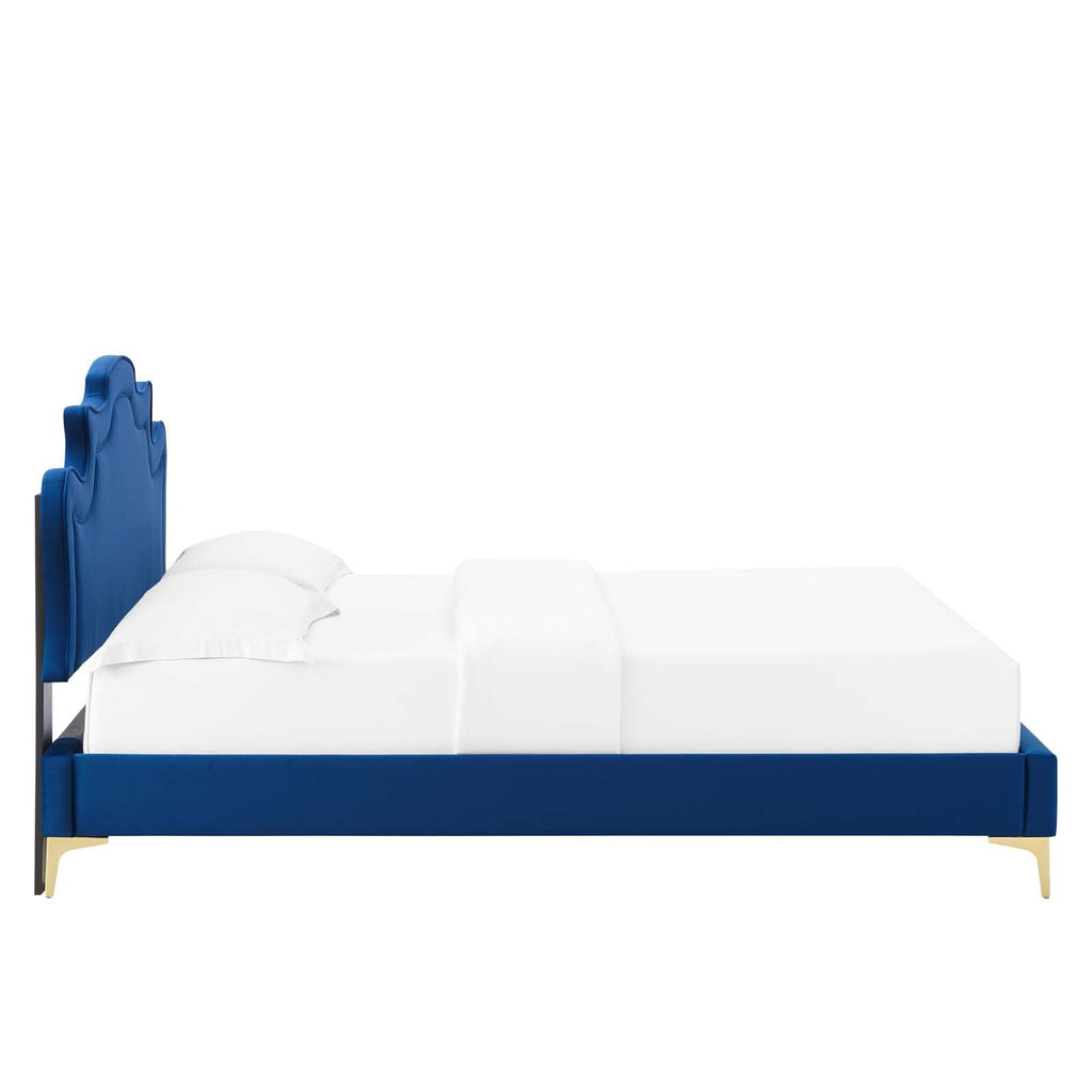 Neena Performance Velvet Twin Bed by Modway