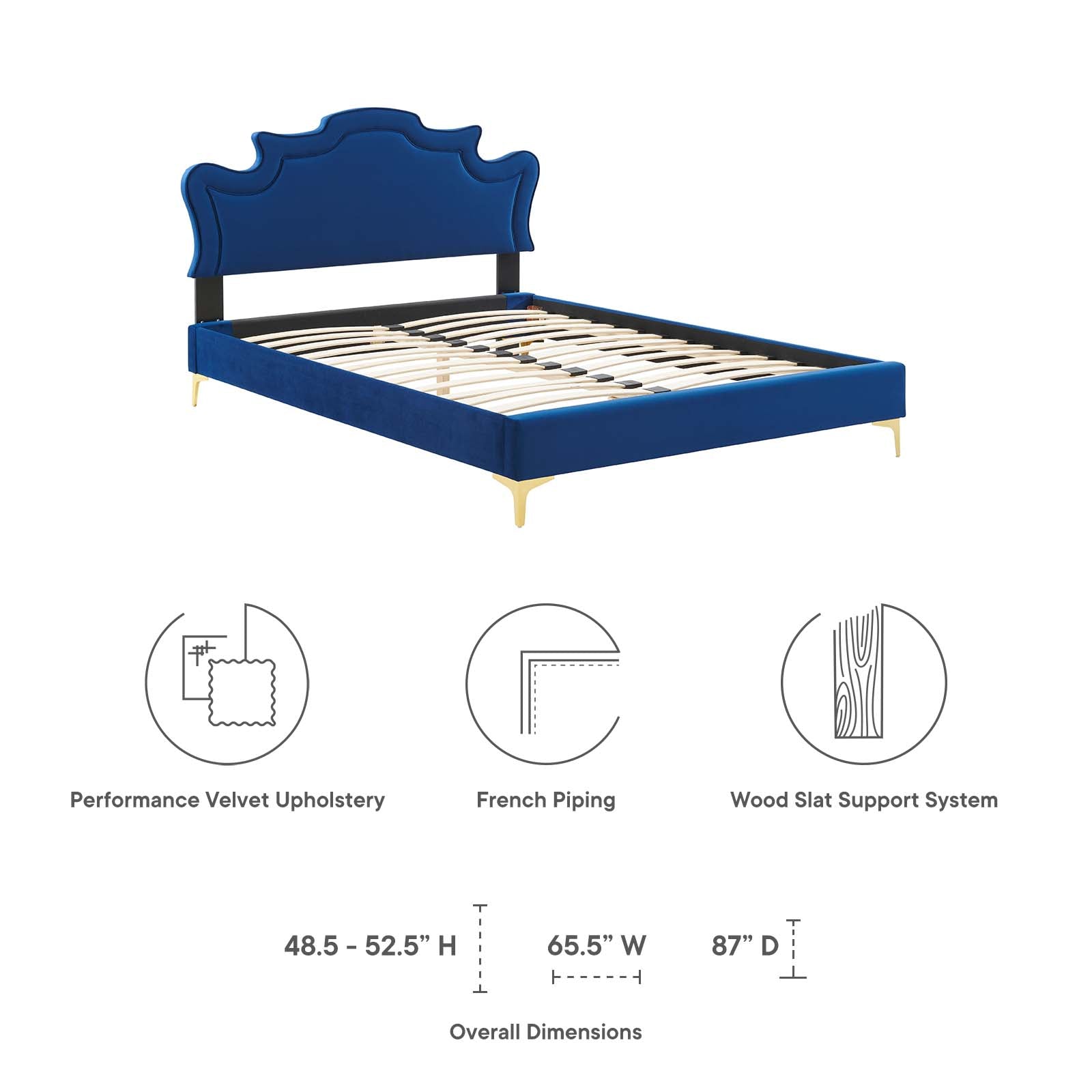 Neena Performance Velvet Twin Bed by Modway