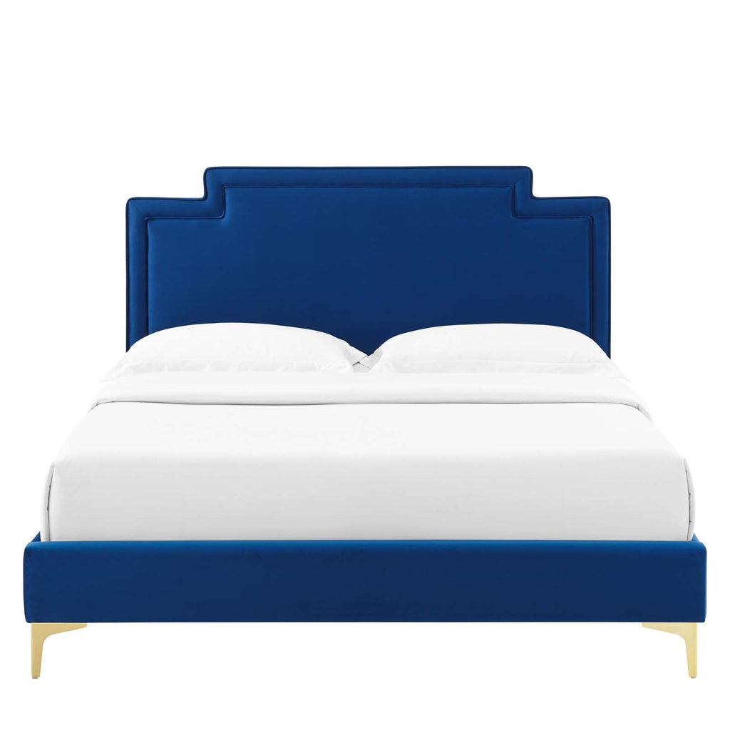 Liva Performance Velvet Twin Bed by Modway