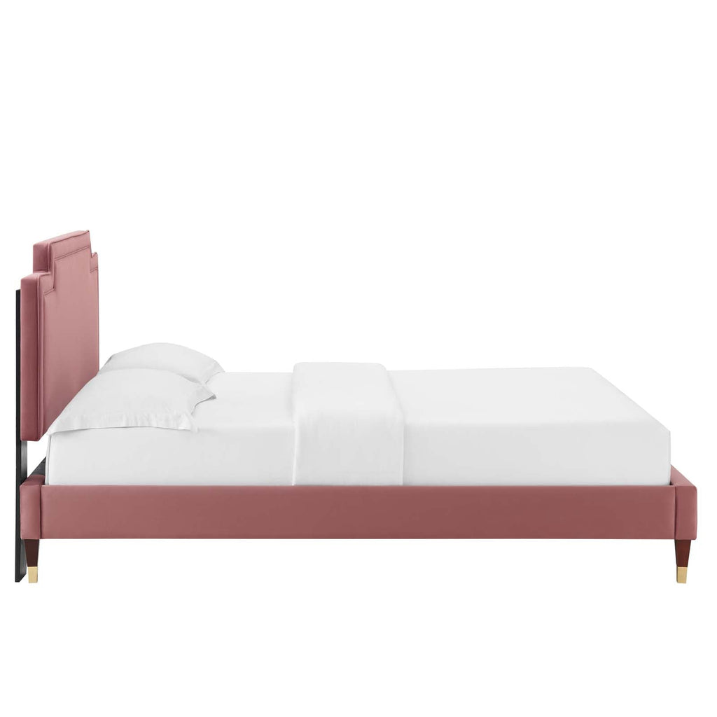 Liva Performance Velvet Twin Bed by Modway