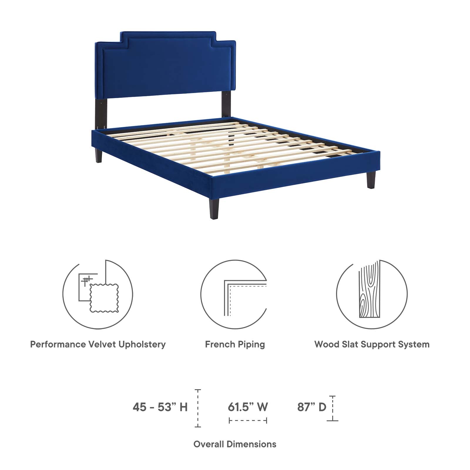Liva Performance Velvet Full Bed by Modway
