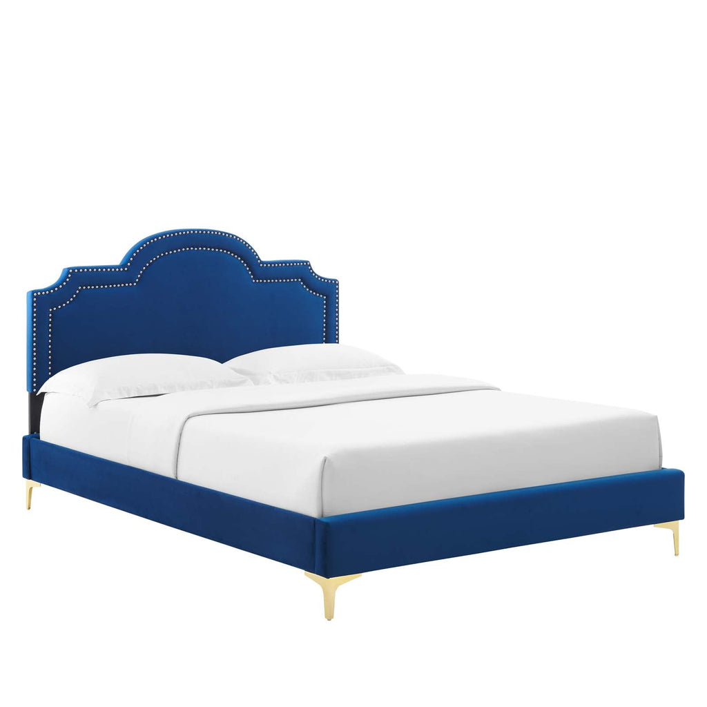 Aviana Performance Velvet Queen Bed by Modway