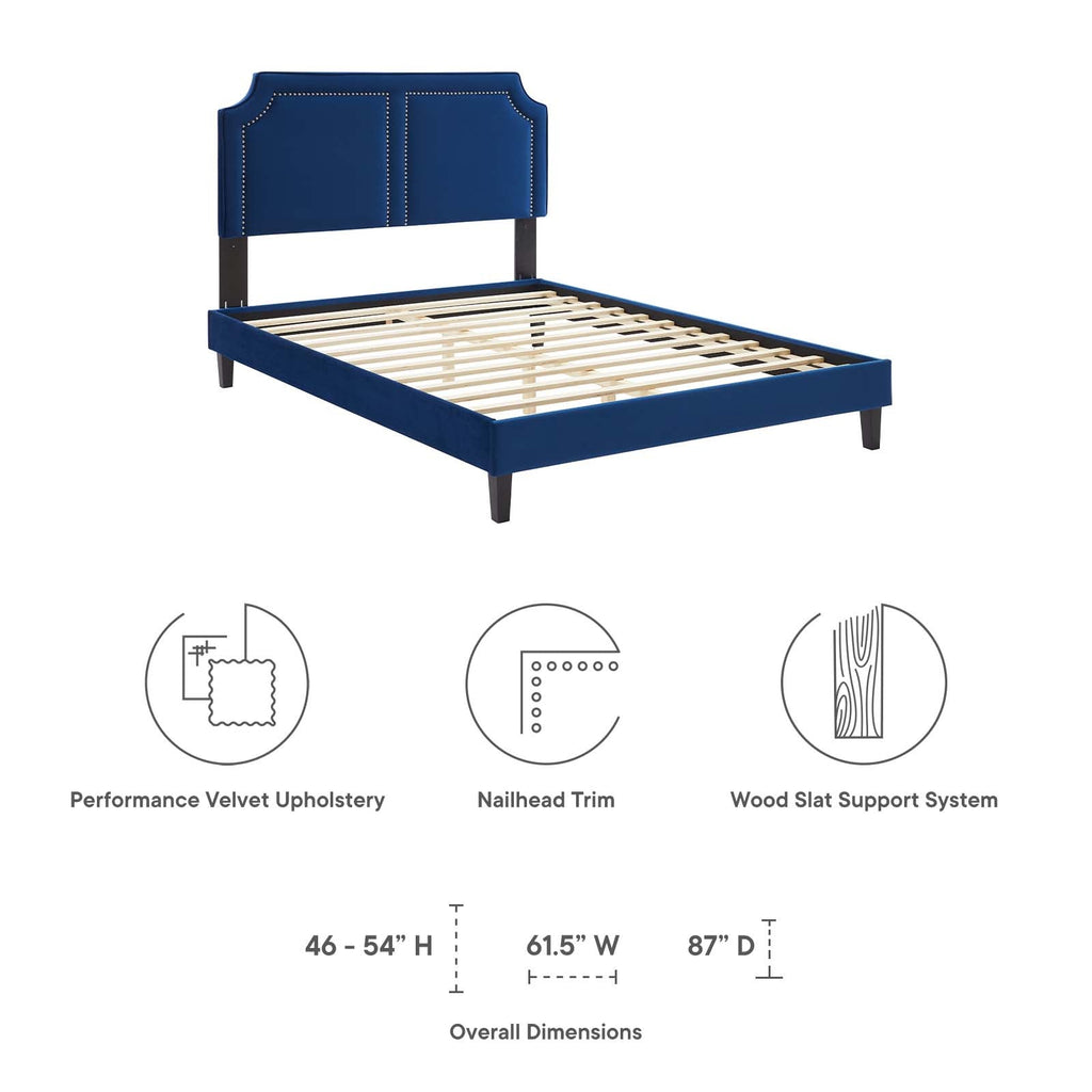Novi Performance Velvet King Bed by Modway