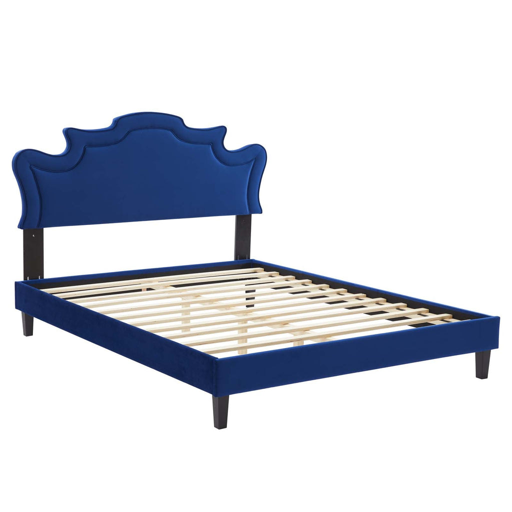 Neena Performance Velvet King Bed by Modway