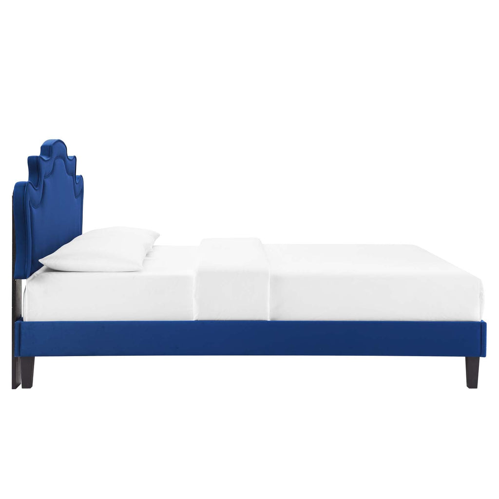 Neena Performance Velvet King Bed by Modway