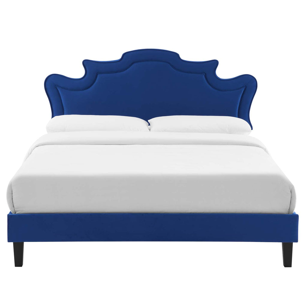 Neena Performance Velvet King Bed by Modway