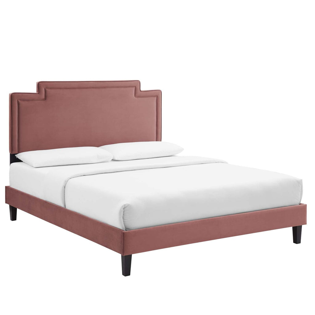 Liva Performance Velvet King Bed by Modway