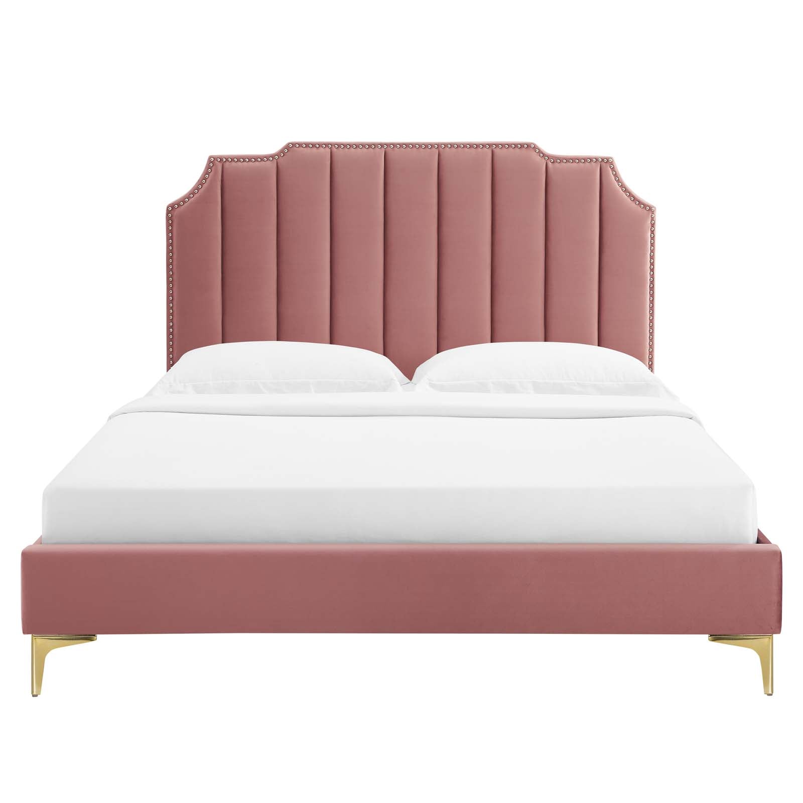 Colette Performance Velvet King Platform Bed by Modway