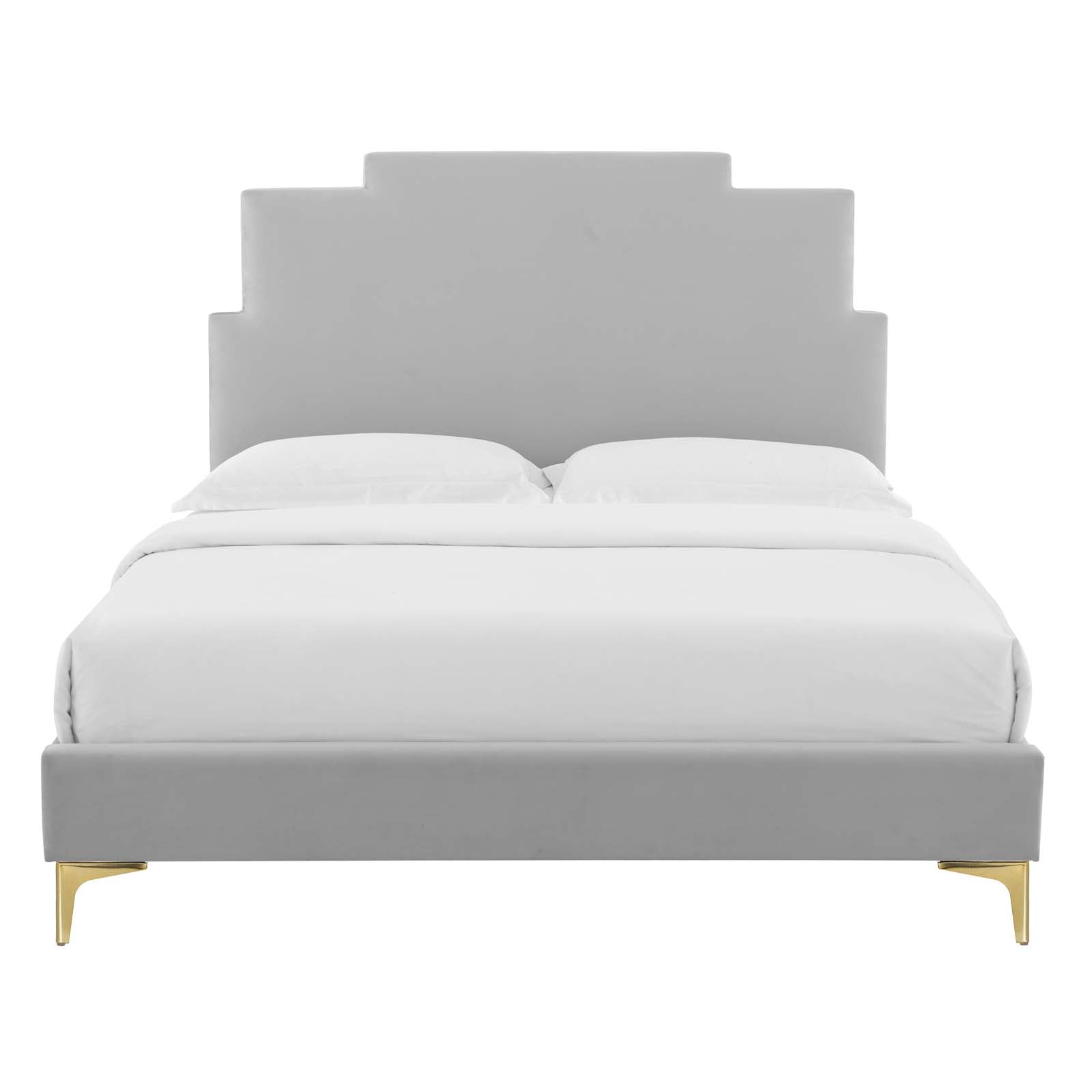 Lindsey Performance Velvet Twin Platform Bed by Modway