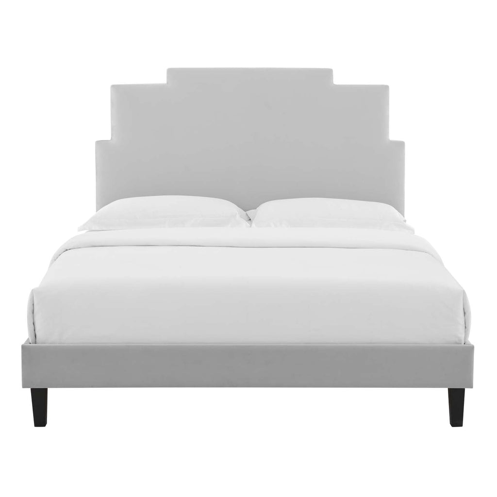Lindsey Performance Velvet Twin Platform Bed