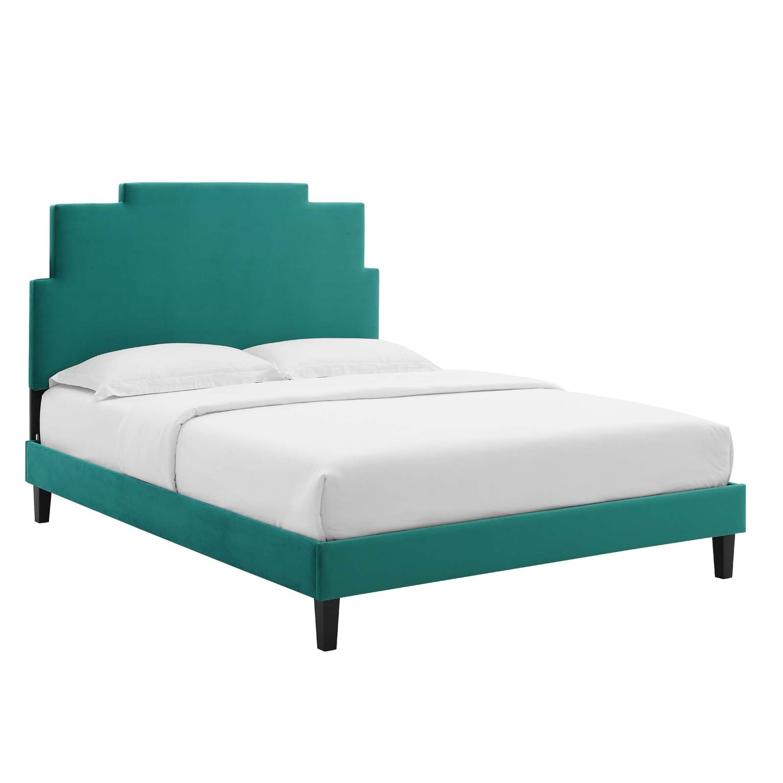 Lindsey Performance Velvet Twin Platform Bed by Modway