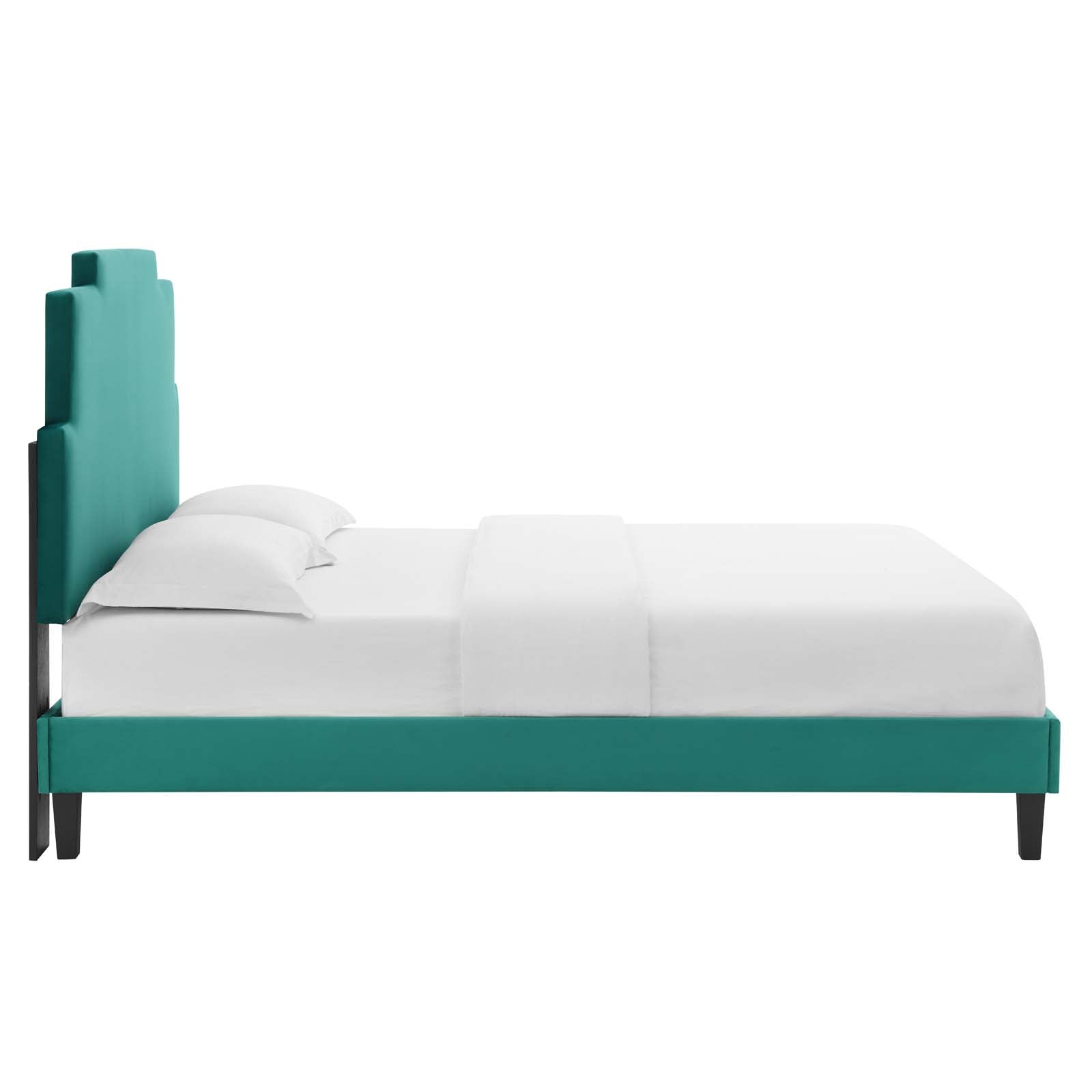 Lindsey Performance Velvet Twin Platform Bed by Modway