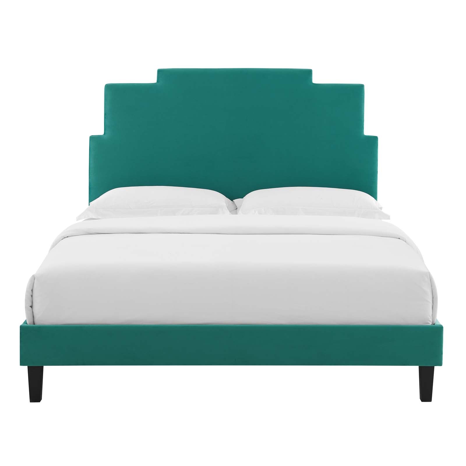 Lindsey Performance Velvet Twin Platform Bed by Modway