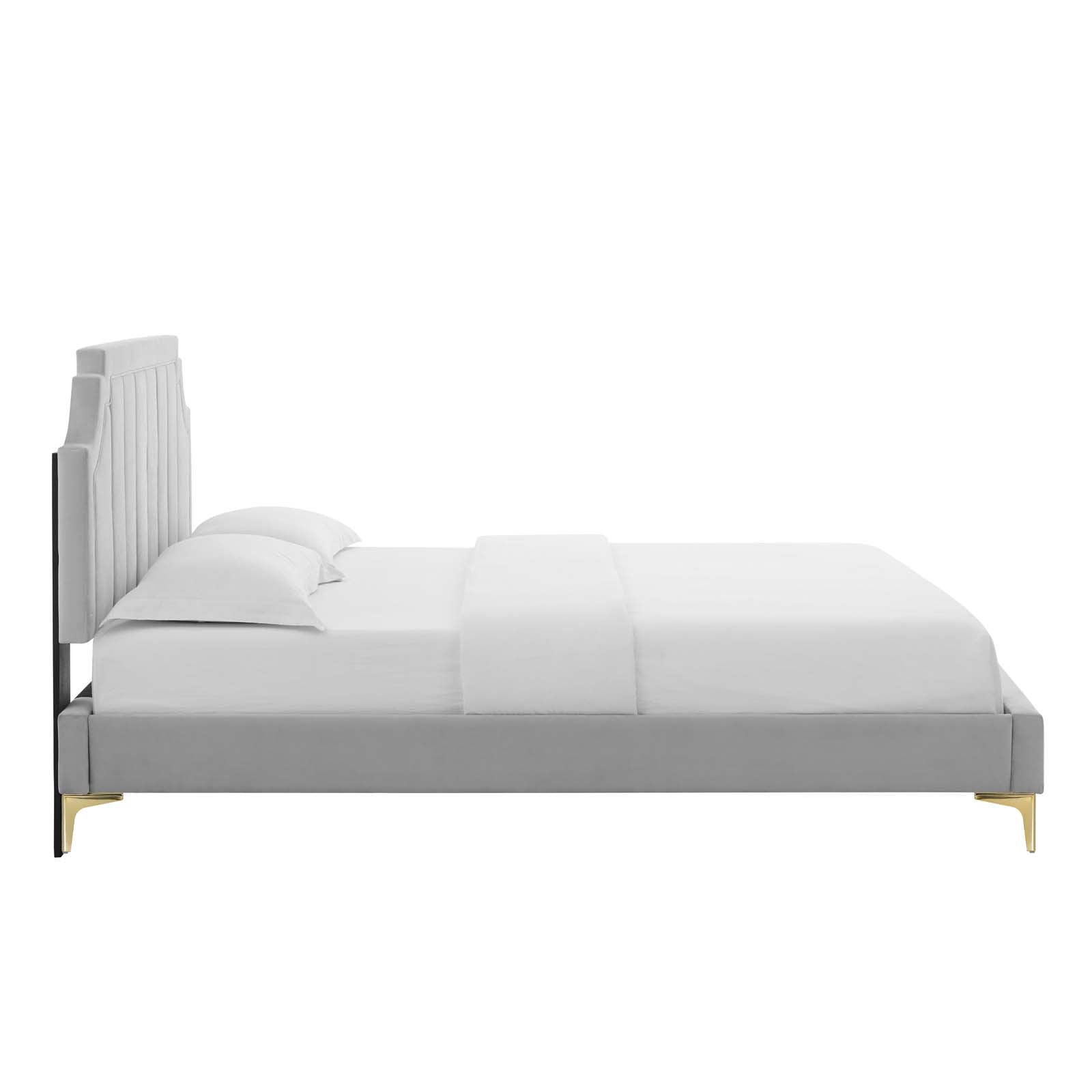 Sienna Performance Velvet Twin Platform Bed by Modway