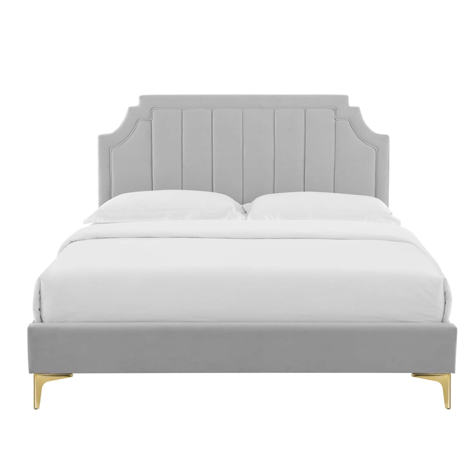 Sienna Performance Velvet Twin Platform Bed by Modway