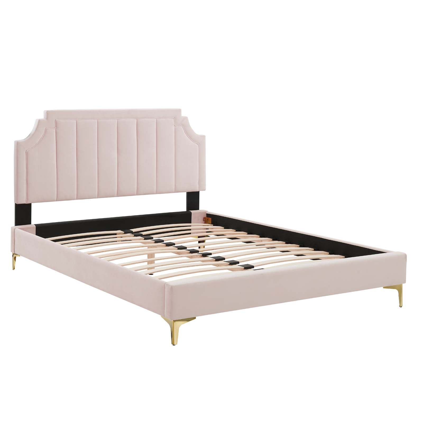 Sienna Performance Velvet Full Platform Bed by Modway