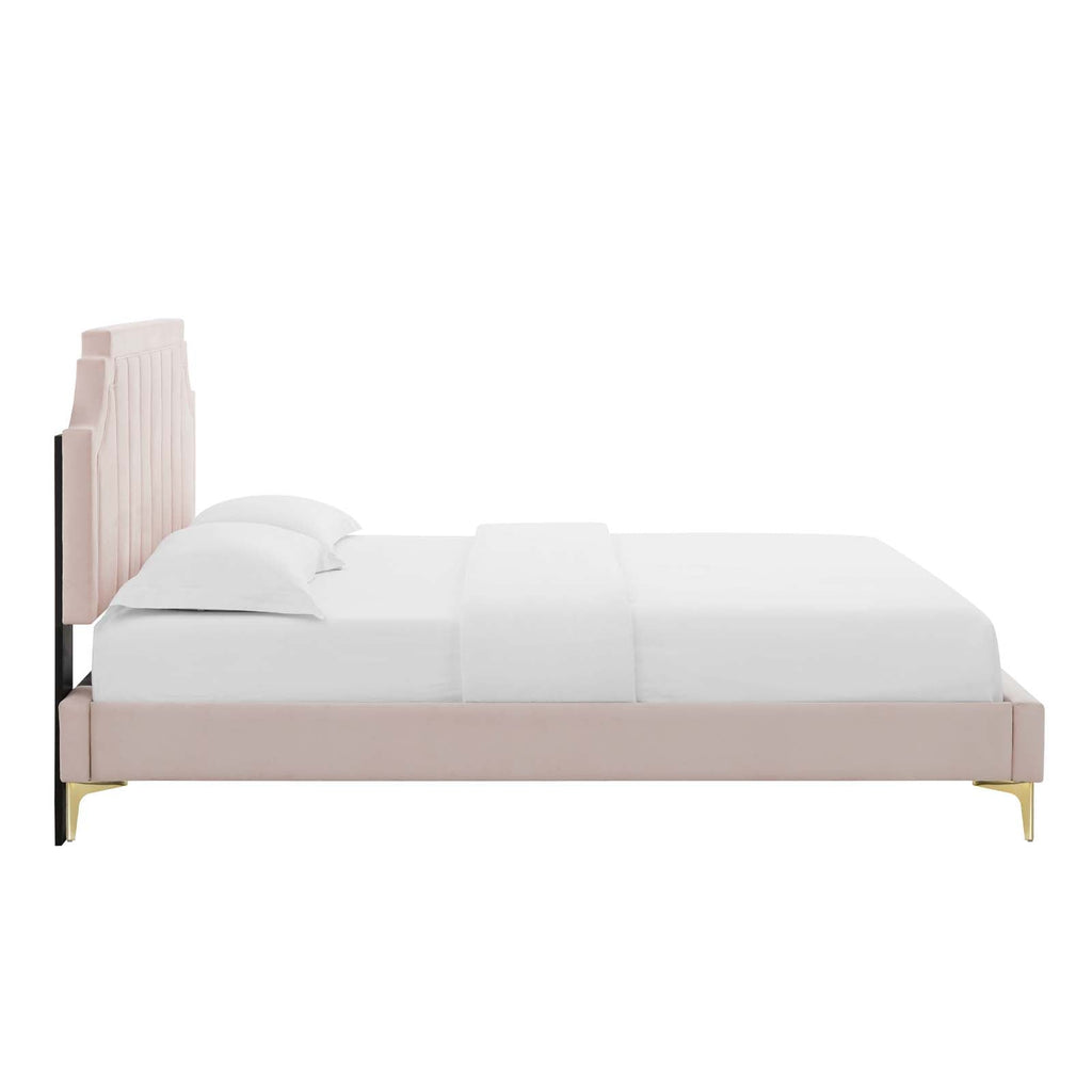 Sienna Performance Velvet Full Platform Bed by Modway