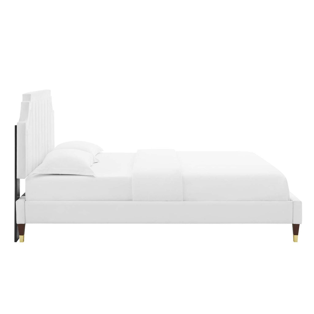 Sienna Performance Velvet Full Platform Bed by Modway