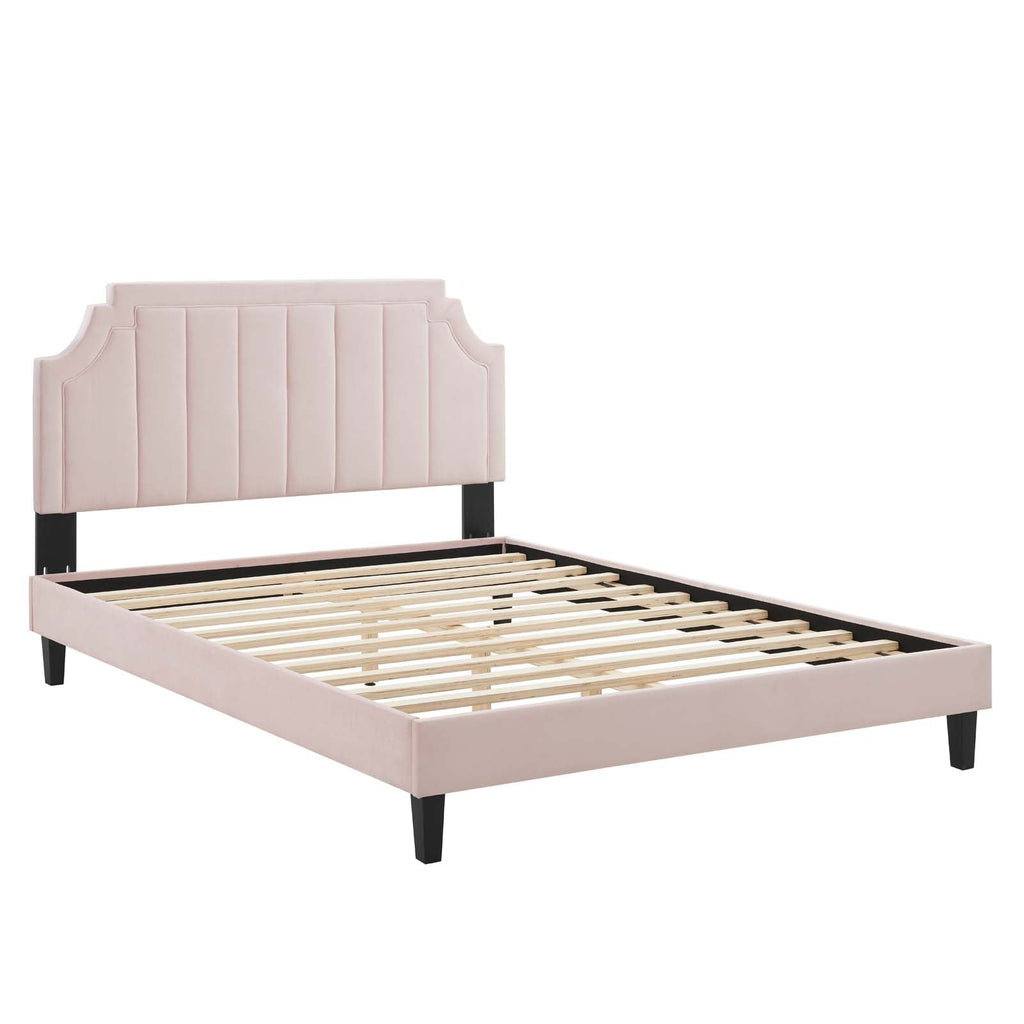 Sienna Performance Velvet Full Platform Bed by Modway