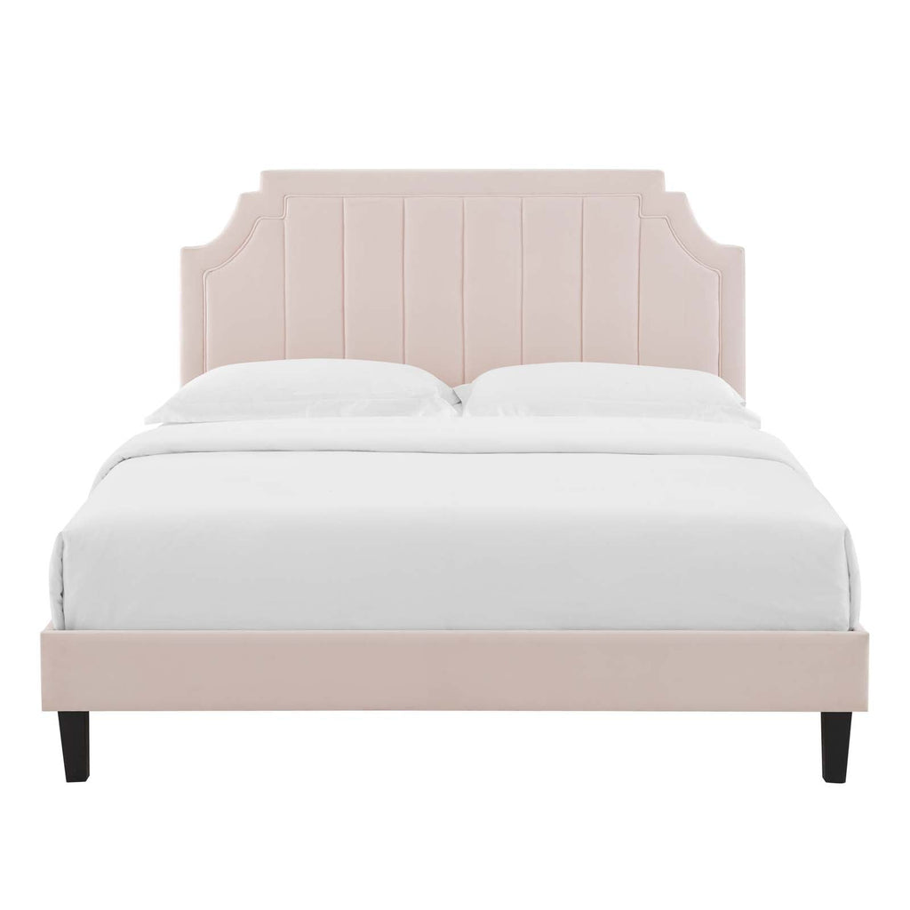Sienna Performance Velvet Full Platform Bed by Modway