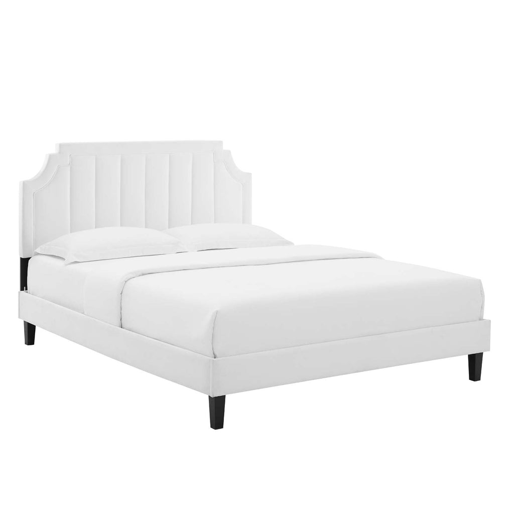 Sienna Performance Velvet Full Platform Bed by Modway