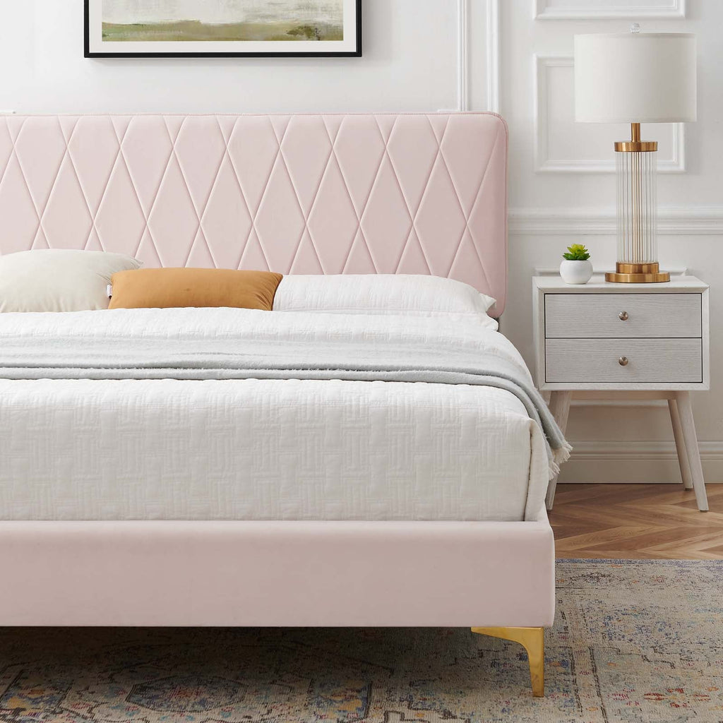 Phillipa Performance Velvet King Platform Bed by Modway
