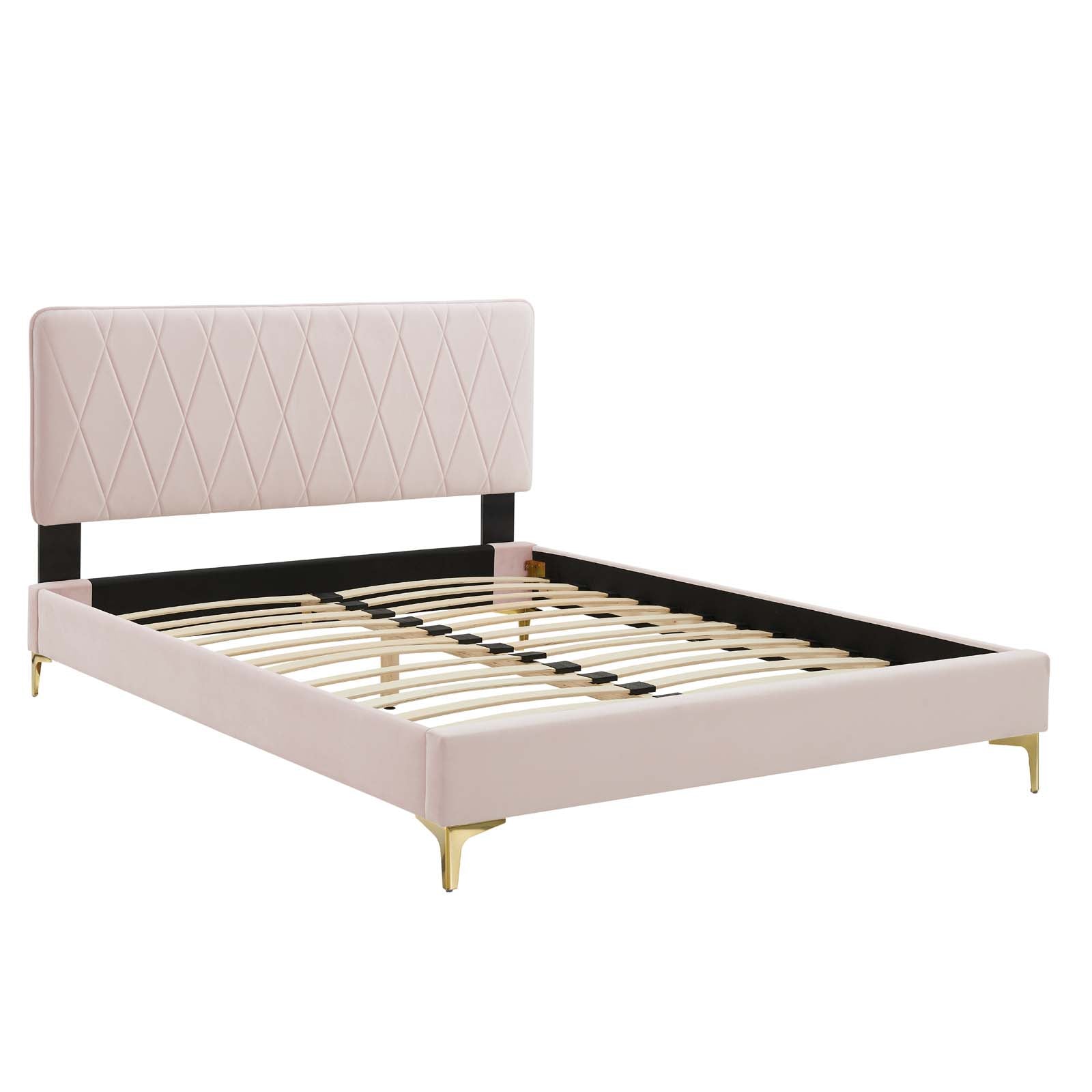 Phillipa Performance Velvet King Platform Bed by Modway