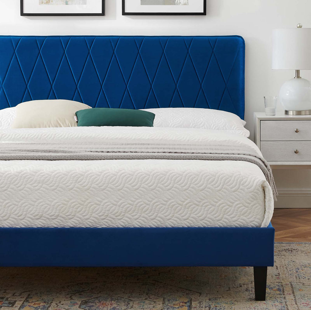 Phillipa Performance Velvet King Platform Bed by Modway