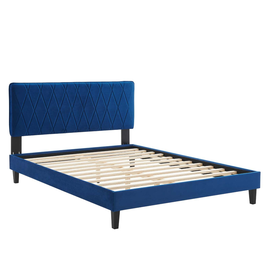 Phillipa Performance Velvet King Platform Bed by Modway