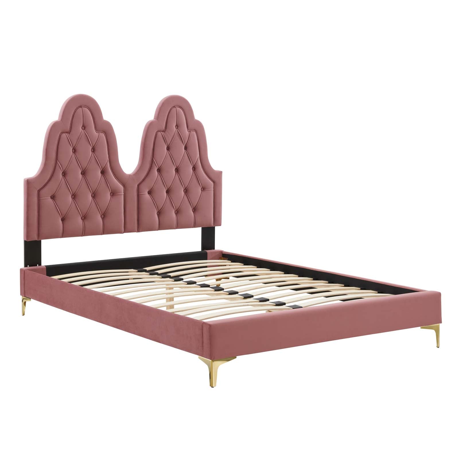 Alexandria Tufted Performance Velvet Twin Platform Bed by Modway