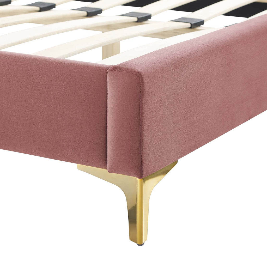 Alexandria Tufted Performance Velvet Twin Platform Bed by Modway