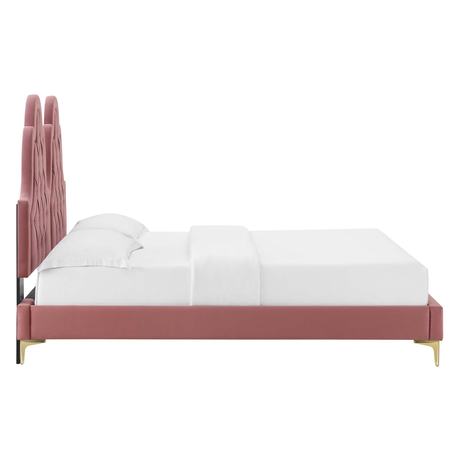 Alexandria Tufted Performance Velvet Twin Platform Bed by Modway