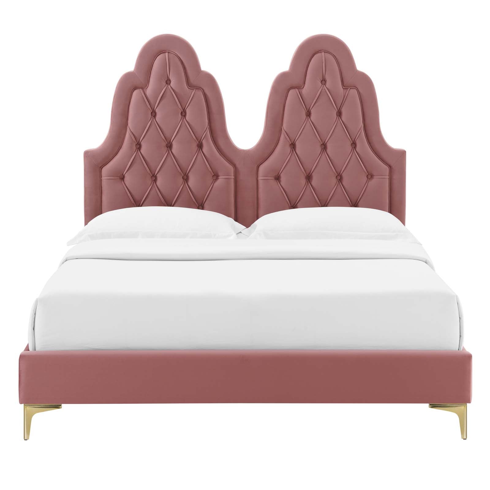 Alexandria Tufted Performance Velvet Twin Platform Bed by Modway
