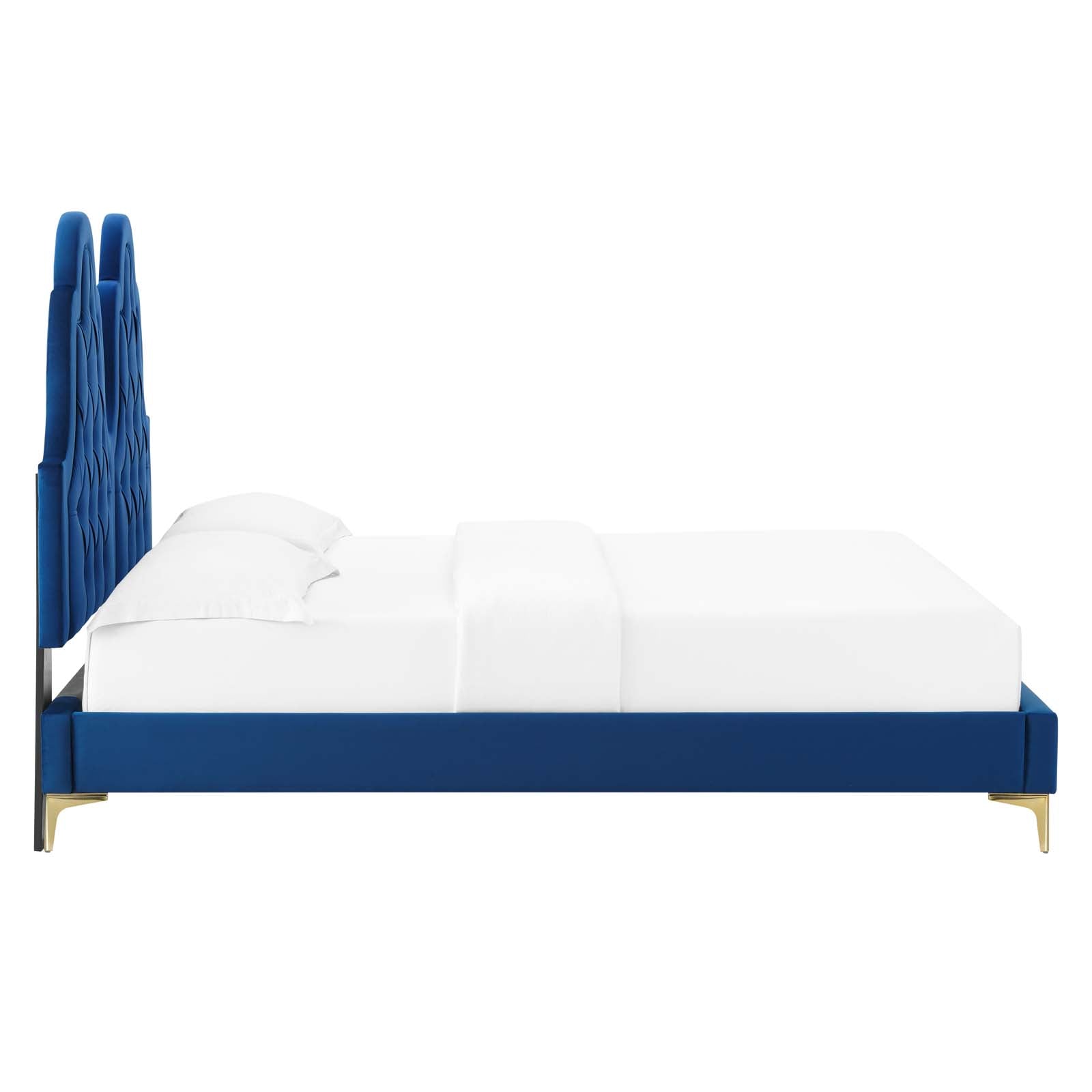 Alexandria Tufted Performance Velvet Twin Platform Bed by Modway