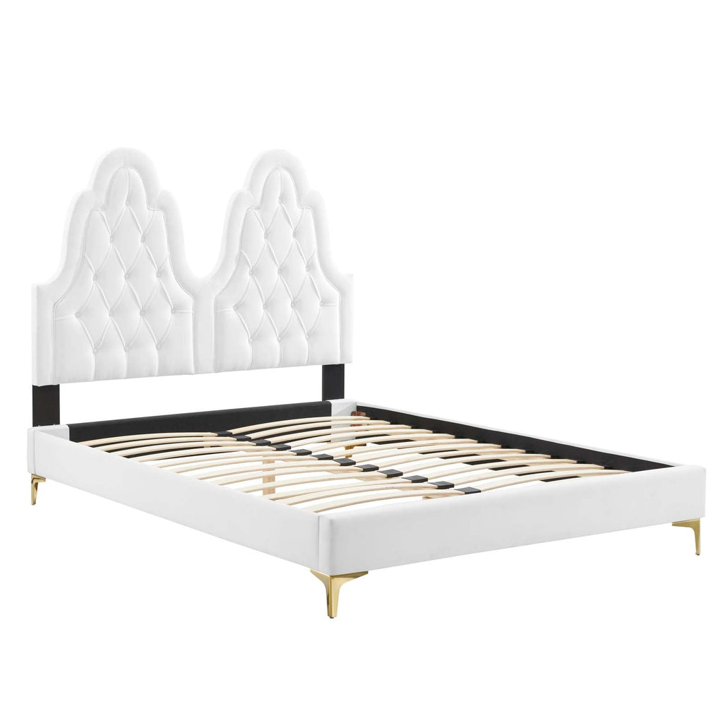 Alexandria Tufted Performance Velvet Twin Platform Bed by Modway