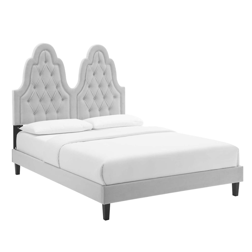 Alexandria Tufted Performance Velvet Twin Platform Bed by Modway